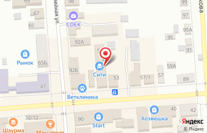 ТЦ Сити, торговый центр на Советской улице на карте