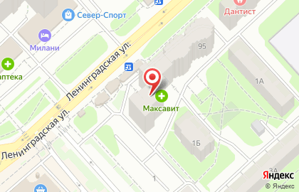Парикмахерская Бабочка на улице Ленинградской на карте