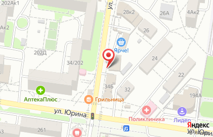 Бар-закусочная Лит-ра на улице Островского на карте