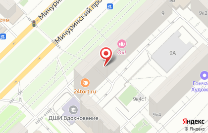 Страховая компания официальный представитель ВСК, РЕСО-Гарантия, АльфаСтрахование на Мичуринском проспекте на карте
