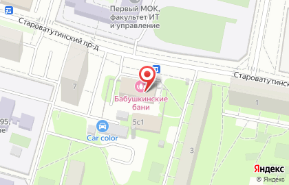 Бабушкинские Бани в Москве на карте