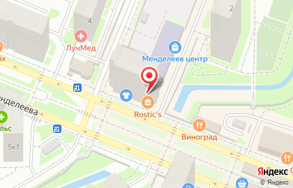 Ресторан быстрого питания KFC на бульваре Менделеева на карте