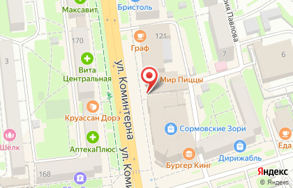 Зоомагазин ЗооОптТорг на улице Коминтерна на карте