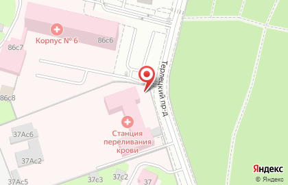 Московская областная станция переливания крови на карте
