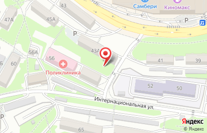 Отделение почтовой связи №35 на Интернациональной улице на карте