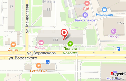 Салон оптики Ясно на улице Воровского на карте