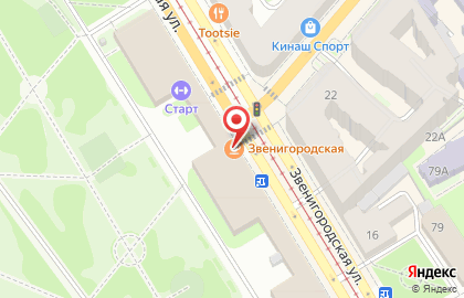 Пекарня-кондитерская Буше на метро Звенигородская на карте