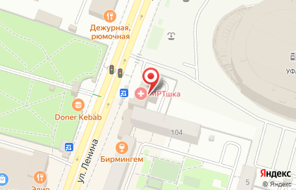 Уфимский филиал Банкомат, АКБ МОСОБЛБАНК на улице Ленина на карте