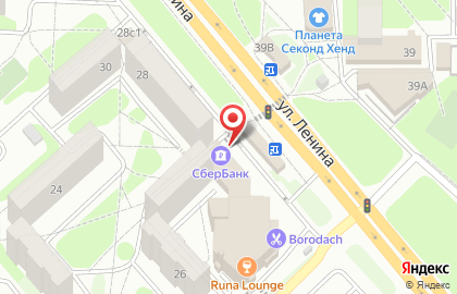 Банкомат СберБанк на улице Ленина, 26а в Красногорске на карте