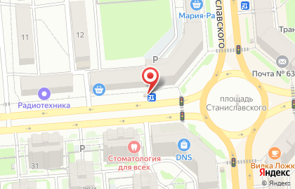 Киоск по продаже фруктов и овощей в Новосибирске на карте