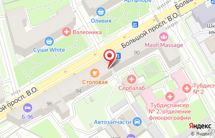 Ив Роше в Василеостровском районе на карте