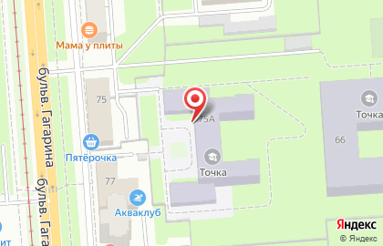 Детская школа искусств Мотовилихинского района на бульваре Гагарина на карте