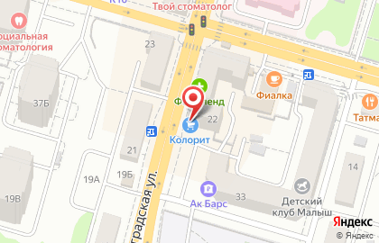Магазин строительно-отделочных материалов Колорит на Ленинградской улице на карте