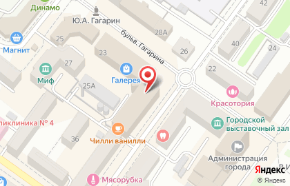 ЗАО Банкомат, КБ МоскомПриватБанк на бульваре Гагарина на карте