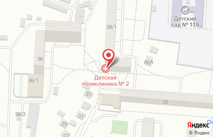 Детская городская поликлиника №2 им. Скворцова В.Е. в Омске на карте