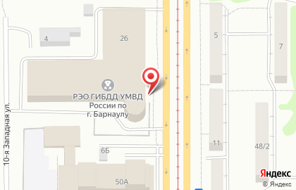 Центр хозяйственного и сервисного обеспечения ГУ МВД России по Алтайскому краю в Ленинском районе на карте