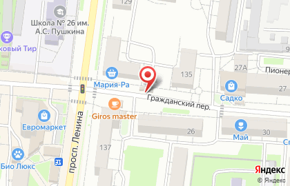 Пятачок Мяснов на проспекте Ленина на карте