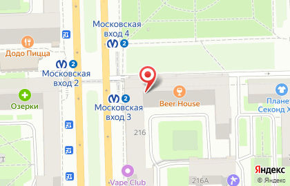 Банкомат Райффайзенбанк на Московском проспекте, 216 на карте