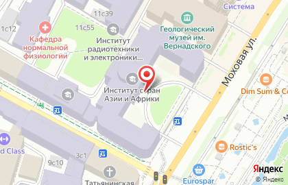 Московский государственный университет им. М.В. Ломоносова в Москве на карте