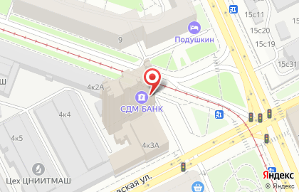 Банкомат СДМ-банк на метро Дубровка на карте
