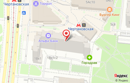 Избёнка на Чертановской улице на карте