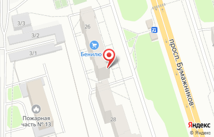 Магазин Электрик на проспекте Бумажников на карте