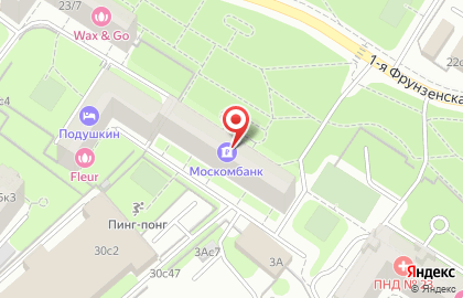 Банкомат Москомбанк на метро Фрунзенская на карте