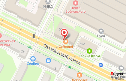 Компания Гарант-Сервис на Октябрьском проспекте на карте