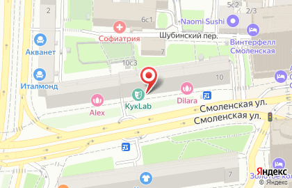Блиц Телеком на Смоленской площади на карте