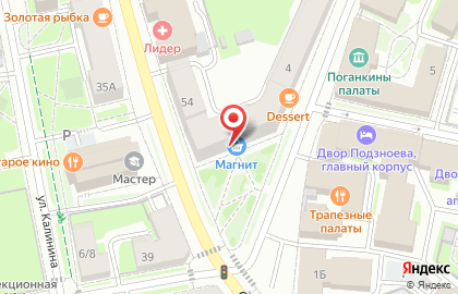 Супермаркет Магнит на улице Некрасова на карте