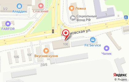 Автосервис FIT SERVICE на Сормовской улице на карте