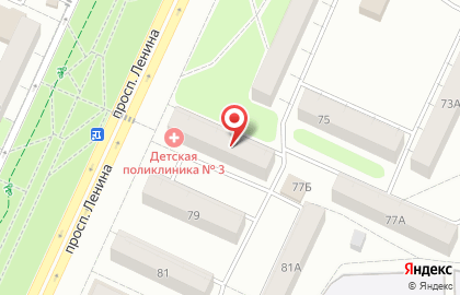 Детская городская больница на проспекте Ленина на карте