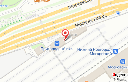 Пригородный вокзал Нижний Новгород на Московском шоссе на карте