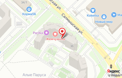 Школа ногтевого дизайна Екатерины Мирошниченко на Салмышской улице на карте