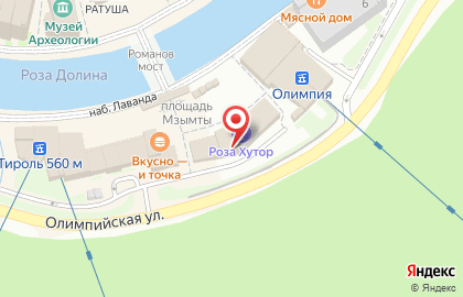 Каток Роза Хутор на Олимпийской улице на карте