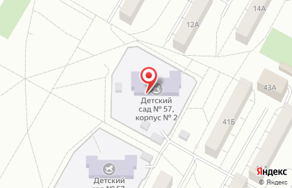 Детский сад комбинированного вида №57 в Центральном районе на карте