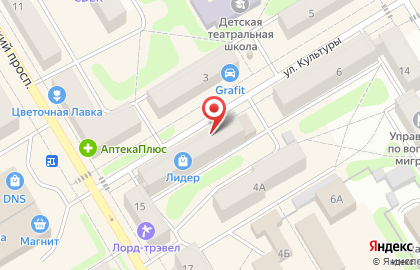 Торговый дом Лидер на улице Культуры на карте