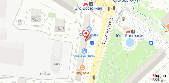 Ветеринарная клиника Ветпомощь «Любимчик» на Ферганской улице на карте