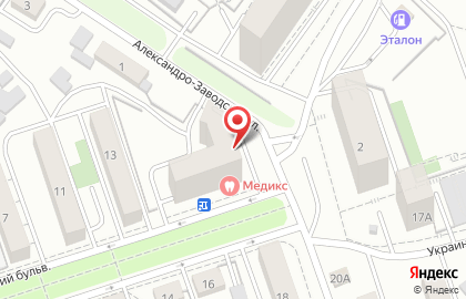 Парикмахерская Krasa на Украинском бульваре на карте