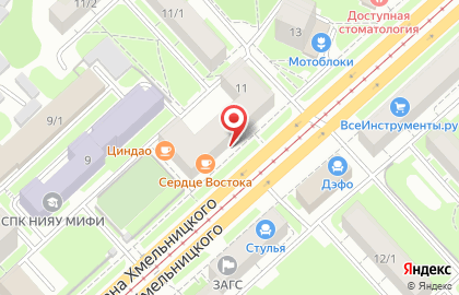 Барбершоп Viking на улице Богдана Хмельницкого на карте