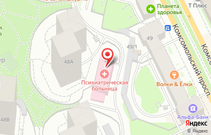 Краевая клиническая психиатрическая больница на улице Революции на карте