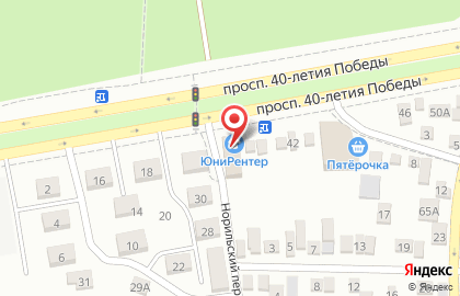 Салон белорусской мебели Пинскдрев на проспекте 40-летия Победы на карте