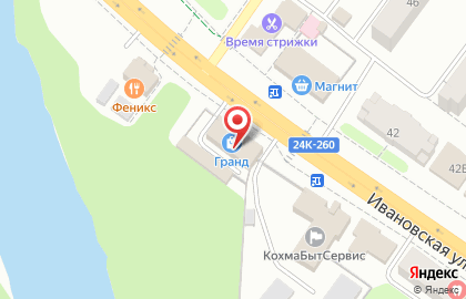Оператор связи МТС на улице Ивановской в Кохме на карте