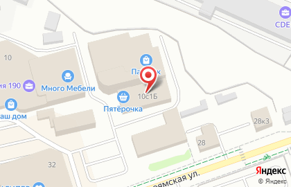 Супермаркет Пятёрочка на Новоямской улице на карте