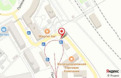 Киоск по продаже фруктов и овощей в Железнодорожном районе на карте