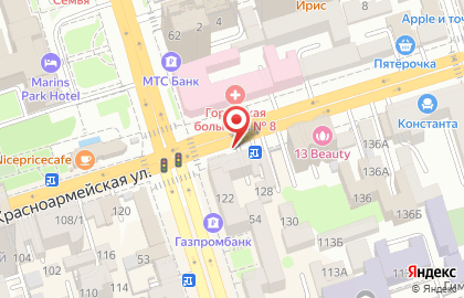 ОАО Банкомат, ГазПромБанк на Красноармейской улице на карте
