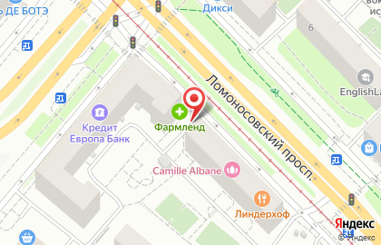 Киоск фастфудной продукции на Ломоносовском проспекте на карте
