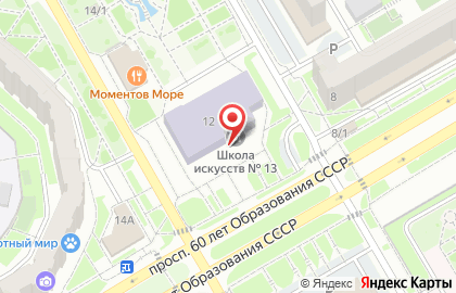 Детская школа искусств №13 в Советском районе на карте