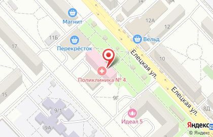 Поликлиника №4 в Волгограде на карте
