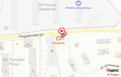 Горный на Подлесной улице на карте